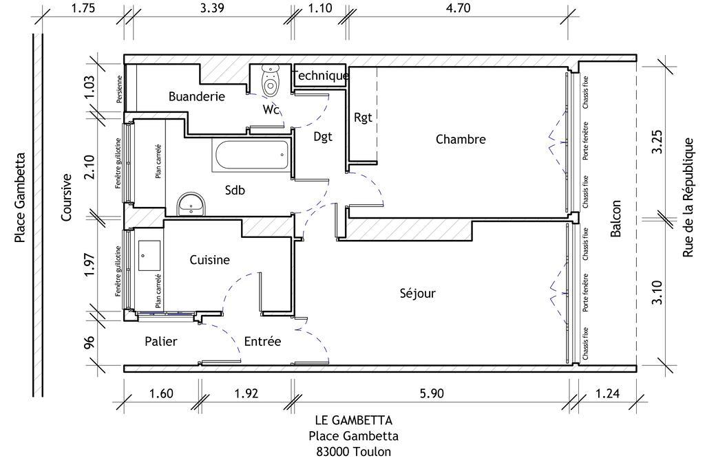 דירות טולון Le Gambetta מראה חיצוני תמונה